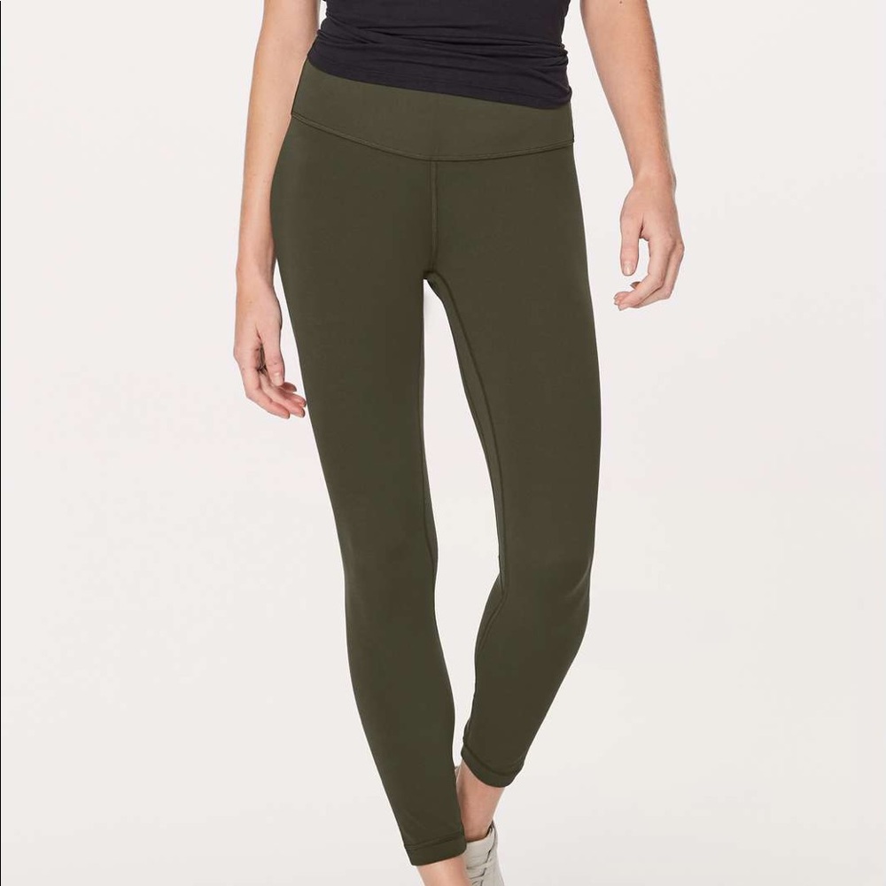 Lululemon align leggings dark olive size 8 25"